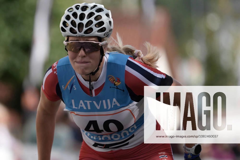 Linne Ausland of Norway competes during the Sprint Qualification race of the FIS Rollerski World Championships 2026 in Madona, Latvia, on September 5, 2026. Madona Latvia