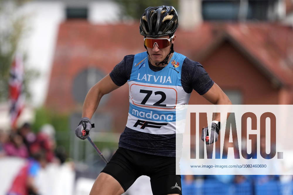 Vadim Kozlov of Kazakhstan competes during the Sprint Qualification race of the FIS Rollerski World Championships 2026 in Madona, Latvia, on September 5, 2026. Madona Latvia