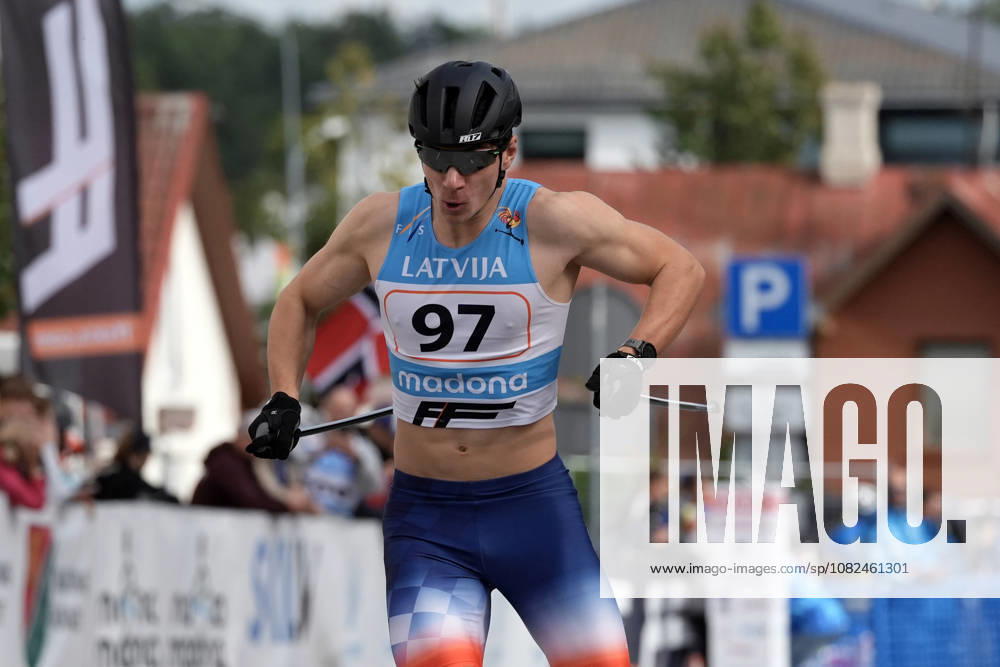 Levi Maury of France competes during the Sprint Qualification race of the FIS Rollerski World Championships 2026 in Madona, Latvia, on September 5, 2026. Madona Latvia