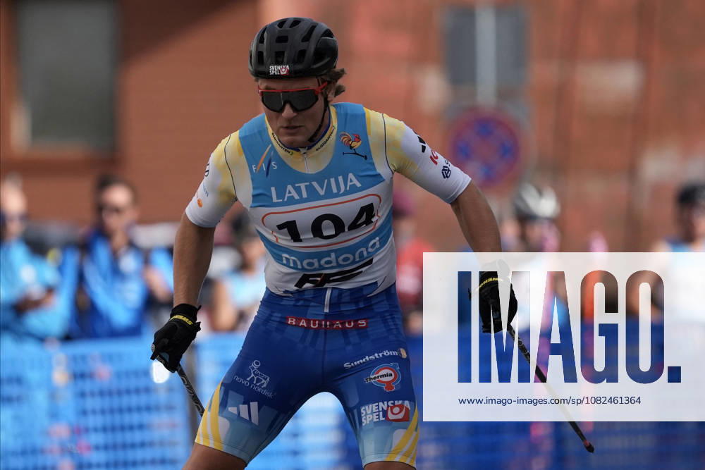 Simon Karlsson of Sweden competes during the Sprint Qualification race of the FIS Rollerski World Championships 2026 in Madona, Latvia, on September 5, 2026. Madona Latvia
