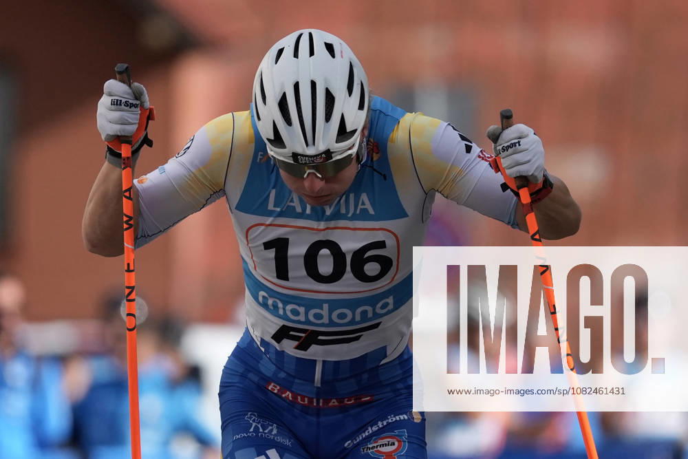 Erik Fransson of Sweden competes during the Sprint Qualification race of the FIS Rollerski World Championships 2026 in Madona, Latvia, on September 5, 2026. Madona Latvia