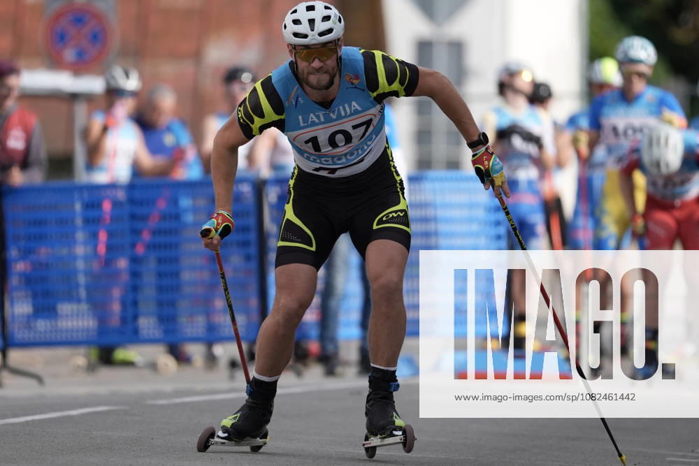 Svyatoslav Matassov of Kazakhstan competes during the Sprint Qualification race of the FIS Rollerski World Championships 2026 in Madona, Latvia, on September 5, 2026. Madona Latvia