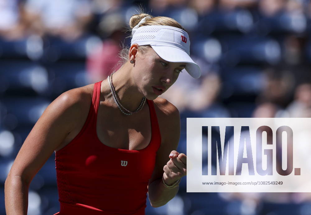 US Open tennis tournament - Day 9 Anastasia Potapova of Austria reacts during her match against Mirra Andreeva of Russia in the Women s Singles round 4 of the US Open Tennis Championships at the USTA Billie Jean King National Tennis Center in Flushing Meadows, New York, USA, 07 September 2026. The 2026 US Open tournament runs from 23 August through 13 September. FLUSHING MEADOWS NEW YORK United States