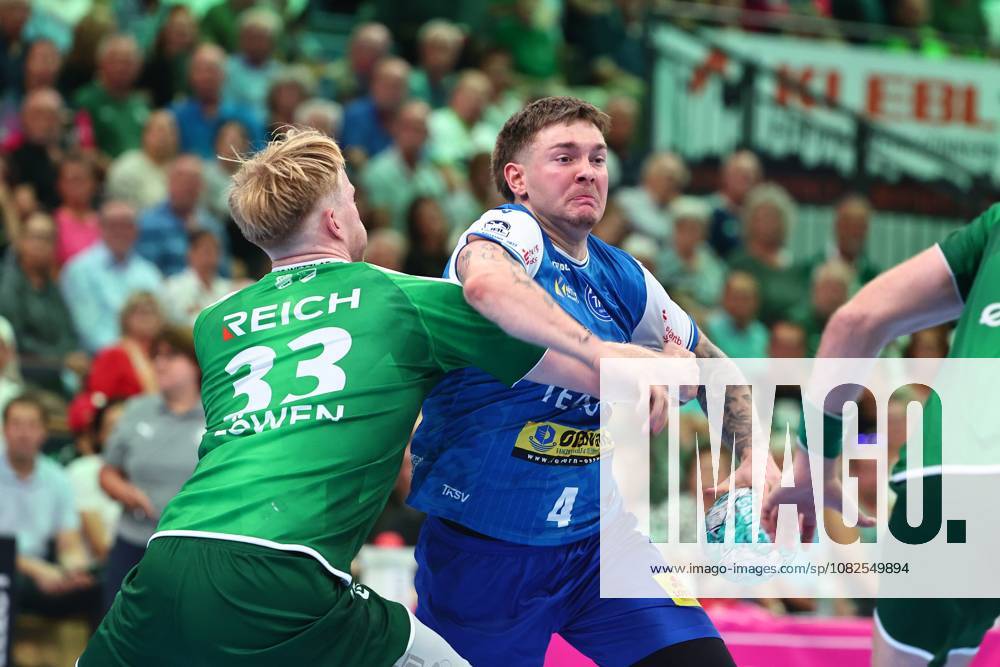 Elias Scholtes (ThSV Eisenach) im Zweikampf mit Georg Loewen (HSG Wetzlar) GER, HSG Wetzlar vs ThSV Eisenach, Handball, Opel Handball-Bundesliga, 3. Spieltag, Spielzeit 2026 2027, 07.09.2026 GER, HSG Wetzlar vs ThSV Eisenach, Handball, Opel Handball-Bundesliga, 3. Spieltag, Spielzeit 2026 2027, 07.09.2026 Wetzlar