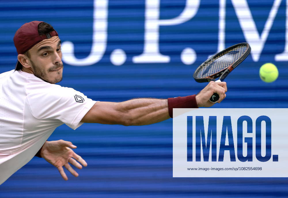 US Open tennis tournament - Day 9 Francisco Cerundolo of Argentina in action against Alexander Blockx of Belgium during the Men s Singles round 4 of the US Open Tennis Championships at the USTA Billie Jean King National Tennis Center in Flushing Meadows, New York, USA, 07 September 2026. The 2026 US Open tournament runs from 23 August through 13 September. FLUSHING MEADOWS NEW YORK United States