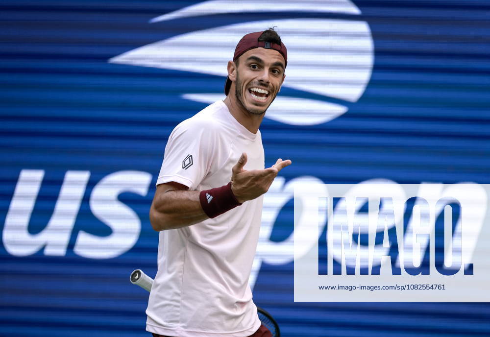 US Open tennis tournament - Day 9 Francisco Cerundolo of Argentina reacts during his match against Alexander Blockx of Belgium in the Men s Singles round 4 of the US Open Tennis Championships at the USTA Billie Jean King National Tennis Center in Flushing Meadows, New York, USA, 07 September 2026. The 2026 US Open tournament runs from 23 August through 13 September. FLUSHING MEADOWS NEW YORK United States