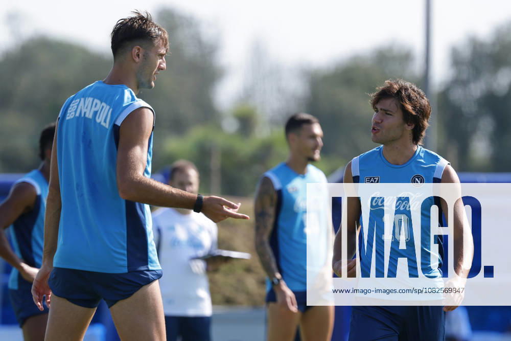 Napolis Antonio Vergara, Napolis Lorenzo Lucca During training at the SSC Napoli sports center, Champions League Napoli - Arsenal Castel Volturno (CE) on September 08 , 2026