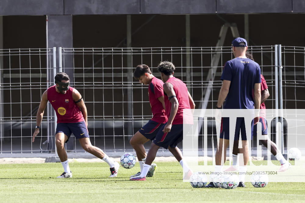 Eric Garcia and Brian Farinas during the training day of FC Barcelona, Barca ahead UEFA Champions League 2026 27, football match against Feyenoord at Ciutat Esportiva Joan Gamper on September 08, 2026 in Sant Joan Despi, Barcelona, Spain. Sant Joan Despi Spain - ZUMAa181 20260908_zaa_a181_009
