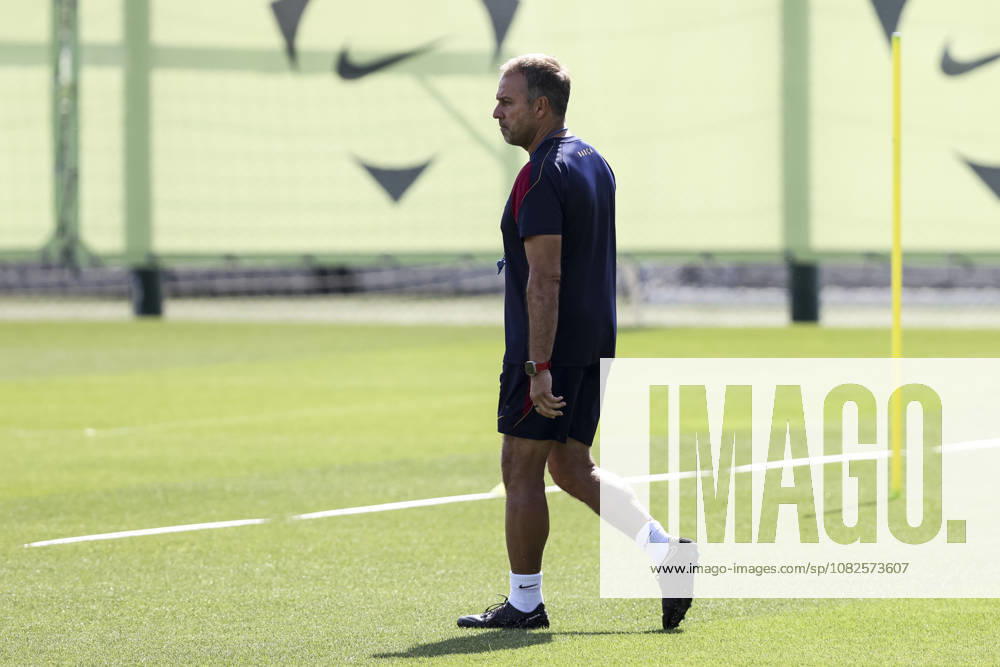 Hansi Flick, head coach during the training day of FC Barcelona, Barca ahead UEFA Champions League 2026 27, football match against Feyenoord at Ciutat Esportiva Joan Gamper on September 08, 2026 in Sant Joan Despi, Barcelona, Spain. FC Barcelona Training And press conference, PK, Pressekonferenz - UEFA Champions League 2026 27 - ZUMAa181 20260908_zaa_a181_006