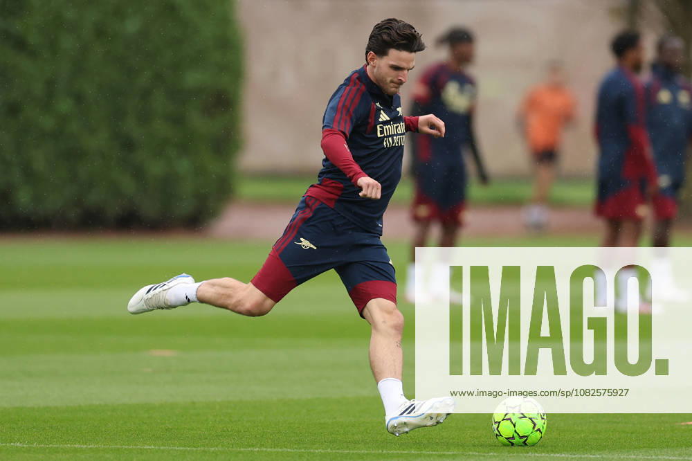 Arsenal Training, Champions League Declan Rice of Arsenal during the Arsenal Training session ahead of the UEFA Champions League Round 1 match v Napoli, at the Arsenal FC Training Centre, London Colney, England on 8 September 2026 Credit: Tiego Grenho Every Second Media Editorial use only. All images are copyright Every Second Media Limited. No images may be reproduced without prior permission.