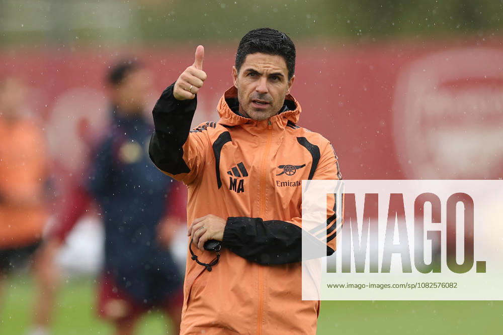 Arsenal Training, Champions League Arsenal manager Mikel Arteta during the Arsenal Training session ahead of the UEFA Champions League Round 1 match v Napoli, at the Arsenal FC Training Centre, London Colney, England on 8 September 2026 Credit: Tiego Grenho Every Second Media Editorial use only. All images are copyright Every Second Media Limited. No images may be reproduced without prior permission.