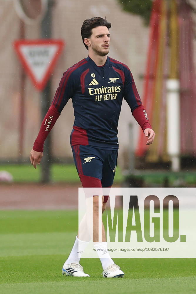 Arsenal Training, Champions League Declan Rice of Arsenal during the Arsenal Training session ahead of the UEFA Champions League Round 1 match v Napoli, at the Arsenal FC Training Centre, London Colney, England on 8 September 2026 Credit: Tiego Grenho Every Second Media Editorial use only. All images are copyright Every Second Media Limited. No images may be reproduced without prior permission.