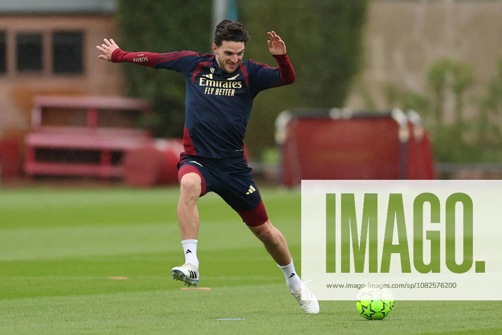 Arsenal Training, Champions League Declan Rice of Arsenal during the Arsenal Training session ahead of the UEFA Champions League Round 1 match v Napoli, at the Arsenal FC Training Centre, London Colney, England on 8 September 2026 Credit: Tiego Grenho Every Second Media Editorial use only. All images are copyright Every Second Media Limited. No images may be reproduced without prior permission.