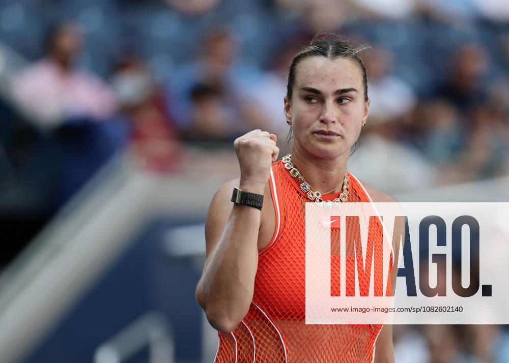 Aryna Sabalenka pumps her fist and celebrates; celebration, emotion, Women s Singles, US Open Championships, Billie Jean King National Tennis Center, Flushing Meadows, New York, USA