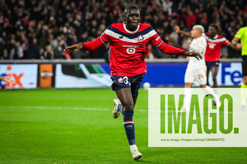 Villeneuve-D ascq, France, France: Soriba DIAOUNE of Lille celebrates his goal during the UEFA Champions League, League Phase MD3 match between Lille OSC (LOSC) and Galatasaray SK at Pierre Mauroy Stadium on October 21, 2026 in Villeneuve-d Ascq near Lille, France. Lille OSC V Galatasaray SK - UEFA Champions League - ZUMAm308 20261021_zsp_m308_016