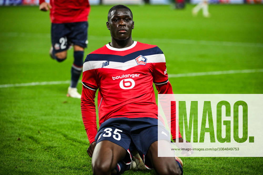 Villeneuve-D ascq, France, France: Soriba DIAOUNE of Lille celebrates his goal during the UEFA Champions League, League Phase MD3 match between Lille OSC (LOSC) and Galatasaray SK at Pierre Mauroy Stadium on October 21, 2026 in Villeneuve-d Ascq near Lille, France. Lille OSC V Galatasaray SK - UEFA Champions League - ZUMAm308 20261021_zsp_m308_017