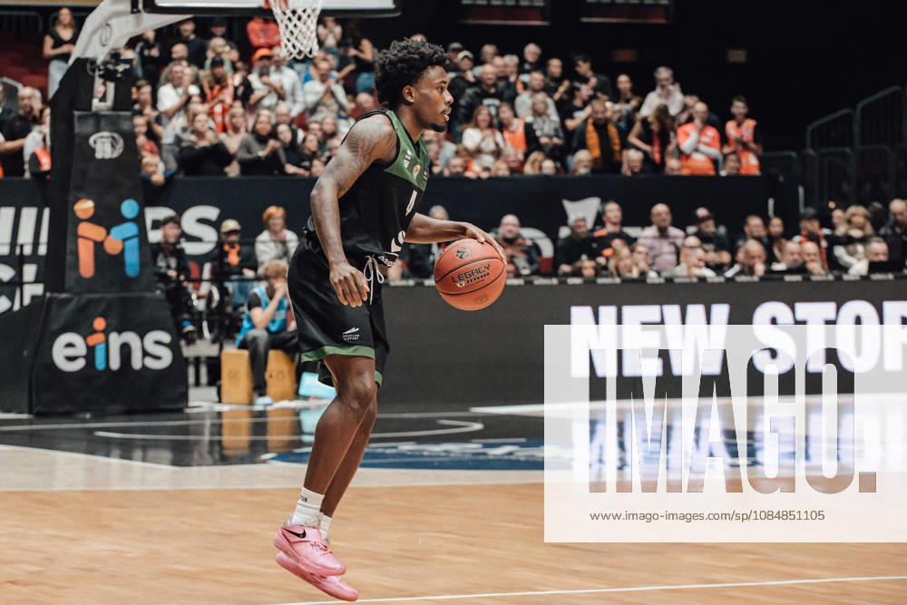 Game Day 4 of the Basketball Eurocup: Niners Chemnitz vs. Slask Wroclaw, October 21, 2026, starting at 7:00 p.m., Chemnitz, Chemnitz Arena. In Photo 04: Kyrell Luc. Game Day 4 of the Basketball Eurocup: Niners Chemnitz vs. Slask Wroclaw, Chemnitz, Saxony, Germany