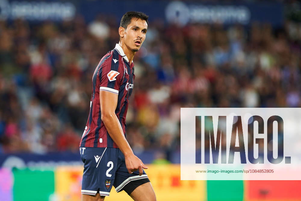 Aissa Mandi (Levante UD) during the LaLiga EA Sports match between Levante UD and Athletic Club at Estadi Ciutat de València on October 21, 2026 in Valencia, Spain. -