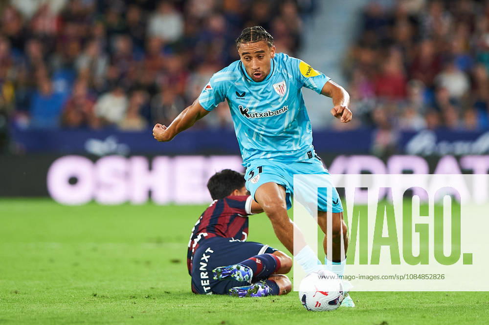 Johaneko Louis-Jean (Athletic Club) during the LaLiga EA Sports match between Levante UD and Athletic Club at Estadi Ciutat de València on October 21, 2026 in Valencia, Spain. -