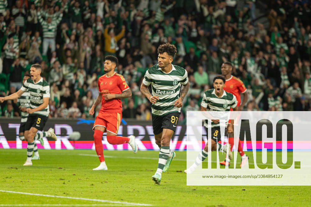 Luis Suarez celebrating after goal seen in football match between Sporting CP and LASK in UEFA Champions League 2026 27 at Estadio JosÃ Alvalade, Lisboa, Portugal (Luis Loureiro Ball Raw Images PT) Lisboa Estadio JosÃ Alvalade Portugal
