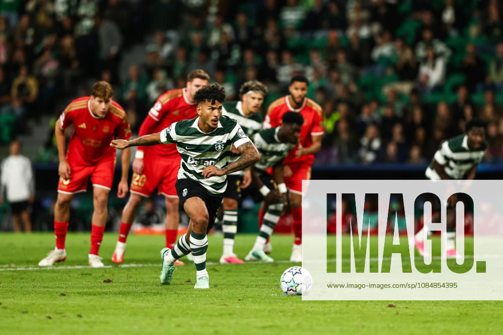 Sporting CP v LASK Linz. UEFA Champions League. Matchday 3. Luis Suarez of Sporting CP scores the 1-0 during the UEFA Champions League match between Sporting CP Portugal and LASK Linz played at Jose Alvalade Stadium on October 21, 2026 in Lisboa, Portugal. kpng