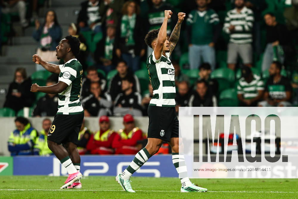 Sporting CP v LASK Linz. UEFA Champions League. Matchday 3. Luis Suarez of Sporting CP celebrating after scoring the 1-0 during the UEFA Champions League match between Sporting CP Portugal and LASK Linz played at Jose Alvalade Stadium on October 21, 2026 in Lisboa, Portugal. kpng