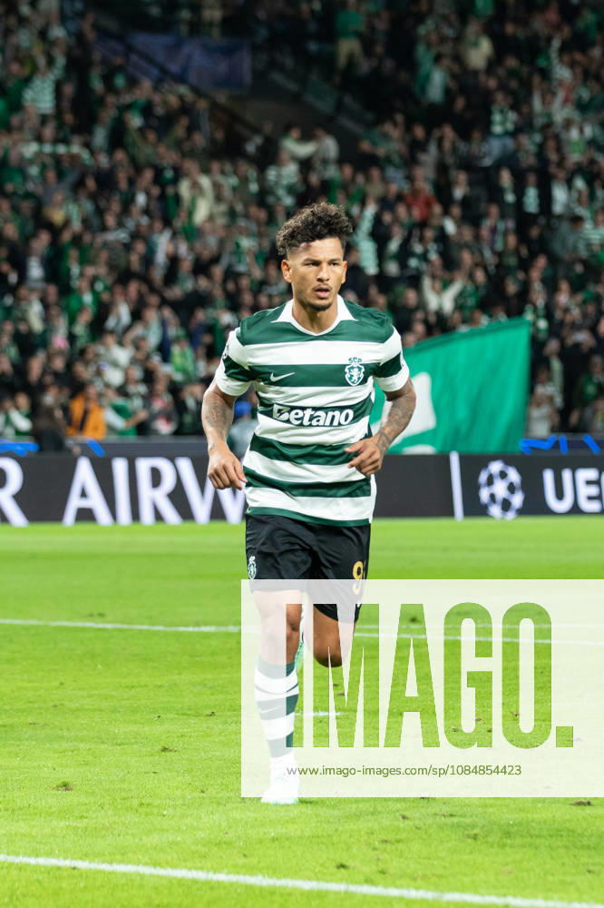 Sporting forward from Colombia LUIS SUAREZ (97) celebrating after scoring a goal during the game for the League Phase for the UEFA Champions League between Sporting and LASK Linz at Estadio Jose de Alvalade Lisbon Portugal - ZUMAs359 20261021_zsp_s359_001