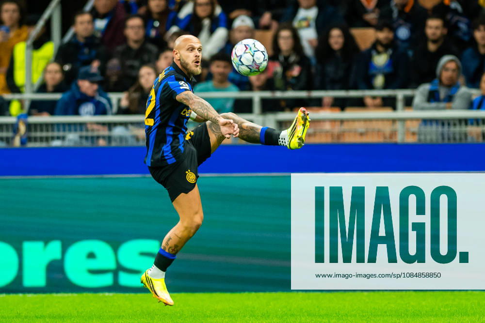 Federico Dimarco seen during UEFA Champions League 2026 27 league phase game between Internazionale Milano and FC Shakhtar Donetsk (Gleb Soboliev Ball Raw Images) Milan San Siro Italy