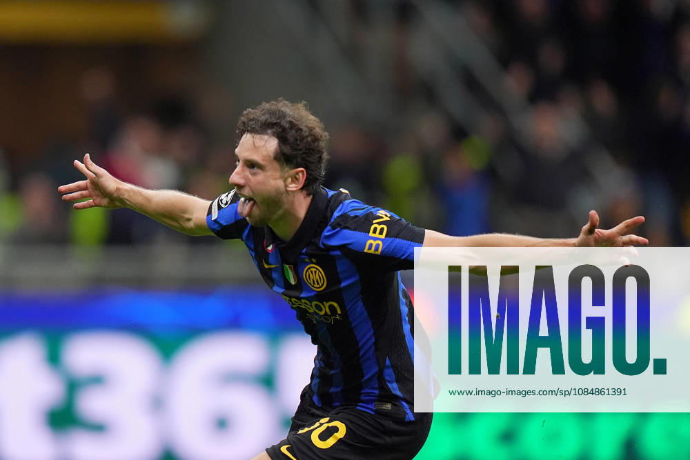 Inter Milan s Carlos Augusto celebrates after scoring 1-0 during the Uefa Champions League soccer match between Inter and Shakhtar Donetsk at San Siro Stadium in Milan , Italy - Wednesday October 21 , 2026. - Soccer