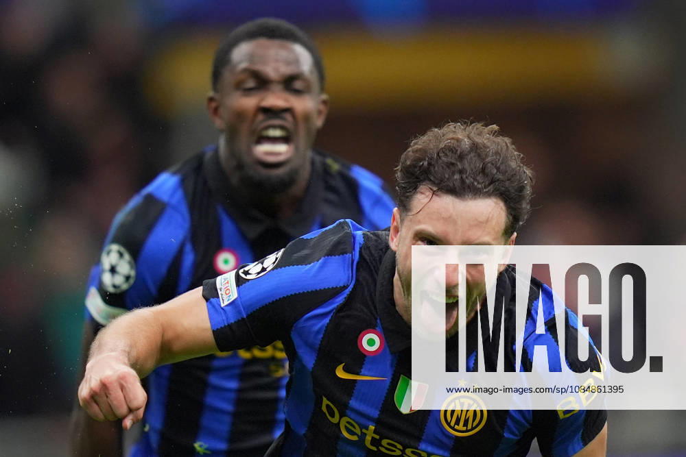 Inter Milan s Carlos Augusto celebrates after scoring 1-0 during the Uefa Champions League soccer match between Inter and Shakhtar Donetsk at San Siro Stadium in Milan , Italy - Wednesday October 21 , 2026. - Soccer