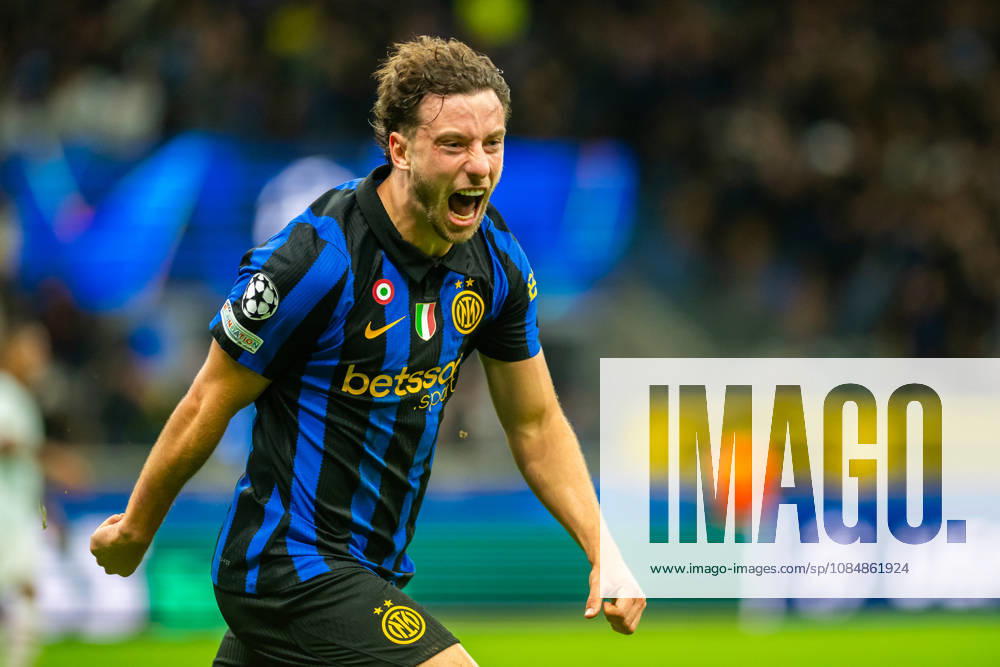 Carlos Augusto celebration his goal during UEFA Champions League 2026 27 league phase game between Internazionale Milano and FC Shakhtar Donetsk (Gleb Soboliev Ball Raw Images) Milan San Siro Italy