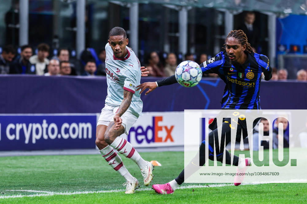 SOCCER - UEFA Champions League - Inter - FC Internazionale vs. Shakhtar Donetsk Photo by IPA ABACAPRESS.COM90005746 - Pedro Henrique of FC Shakhtar Donetsk battles for the ball with Djed Spence of FC Internazionale during the 2026 27 UEFA Champions League group stage—Matchday 3—football match between FC Internazionale and FC Shakhtar Donetsk. Milan Italy