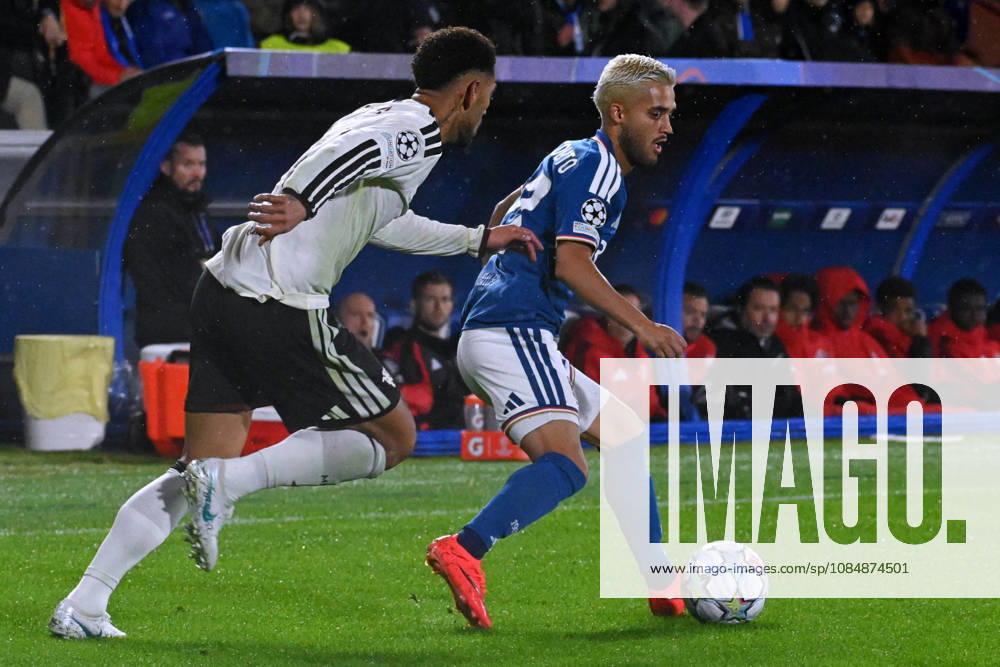 IPA90024377 - Yan Couto (Como FC 1907) in action during the Como 1907 vs. Manchester United, ManU UEFA Champions League soccer match in Como, Italy, on October 21, 2026