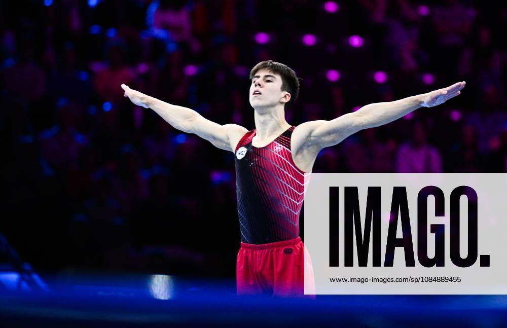 Netherlands Artistic Gymnastics World Championships 9270773 22.10.2026 Arsenii Dukhno of Team World Gymnastics Neutral Athletes 2 competes in the floor exercise during the men s team final at the 2026 World Artistic Gymnastics Championships in Rotterdam, the Netherlands. Alexey Filippov Sputnik Rotterdam Netherlands