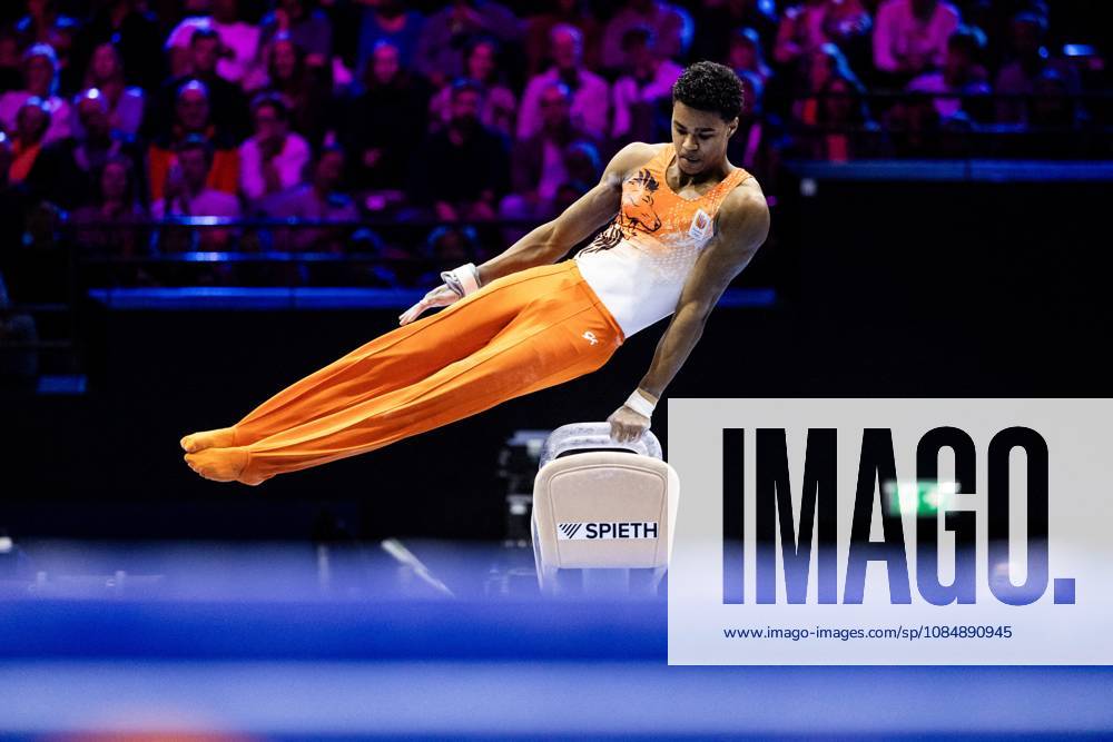 ROTTERDAM - Elijah Faverus (NED) during the All-Around final at the World Gymnastics Championships in Rotterdam Ahoy. IRIS VAN DEN BROEK ANP ANPxSportx IVx 573291765 originalFilename: 573291765
