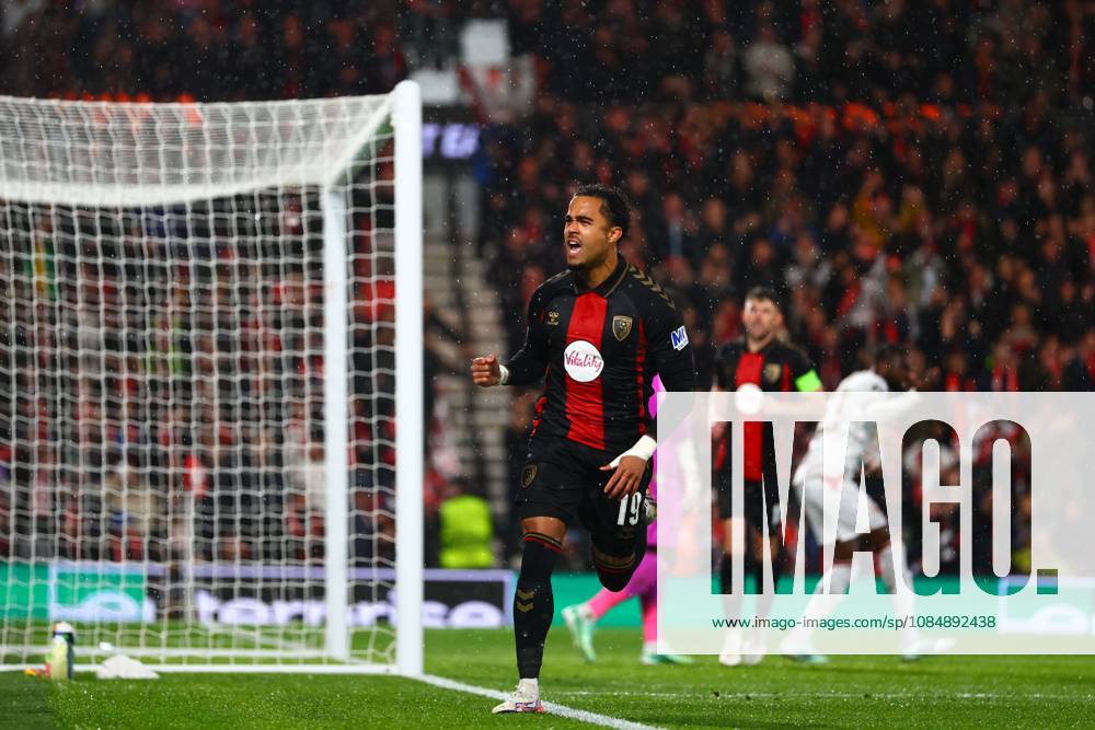 Justin Kluivert of AFC Bournemouth celebrates their goal to make it 1-0 AFC Bournemouth v AC Milan, UEFA Europa League, Football, Vitality Stadium, Bournemouth, UK - 22 Oct 2026Bournemouth Vitality Stadium United Kingdom