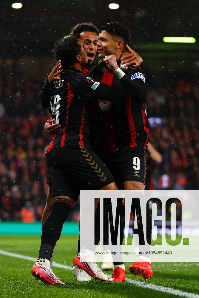 Justin Kluivert of AFC Bournemouth celebrates their goal to make it 1-0 AFC Bournemouth v AC Milan, UEFA Europa League, Football, Vitality Stadium, Bournemouth, UK - 22 Oct 2026Bournemouth Vitality Stadium United Kingdom