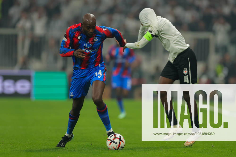 2026-10-22 Besiktas JK v Crystal Palace FC - UEFA Europa League 2026 27 League Phase MD3 ISTANBUL, TURKEY - OCTOBER 22: Jean-Philippe Mateta of Crystal Palace, Wilfred Ndidi of Besiktas JK during the UEFA Europa League 2026 27 League Phase MD3 match between Besiktas JK and Crystal Palace FC at Tupras Stadium on October 22, 2026 in Istanbul, Turkey. (Photo by BSR Agency) Istanbul Turkey Content not available for redistribution in The Netherlands directly or indirectly through any third parties.