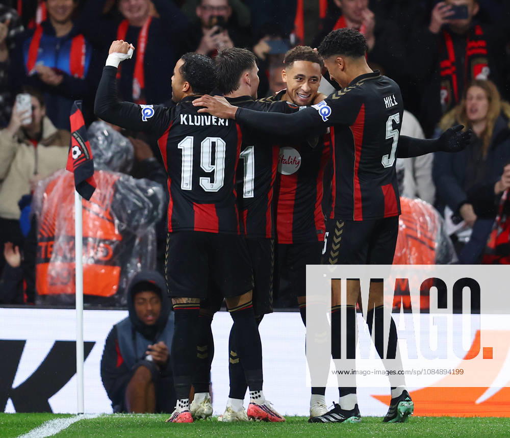 Bournemouth, England, 22nd October 2026. Marcus Tavernier of Bournemouth (c) celebrates scoring their second goal. Again from the penalty spot during the AFC Bournemouth vs AC Milan UEFA Europa League match at the Vitality Stadium, Bournemouth. Picture credit should read: Paul Terry Sportimage . SPI_033_PT_Bournmouthmouth_AC_Milan SPI-5092-0032