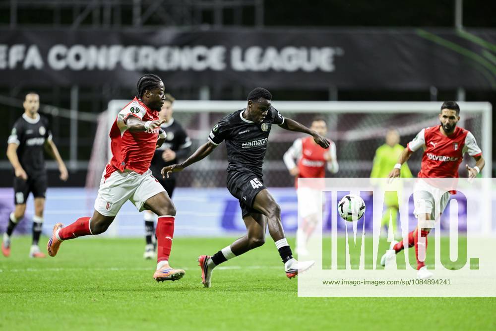 SC Braga v KAA Gent - UEFA Conference League BRAGA, PORTUGAL - OCTOBER 22 : Goore Hyllarion Bi forward of KAA Gent in action during the UEFA Conference League 2026 27 League Phase matchday 2 match between SC Braga and KAA Gent on October 22, 2026 in Braga, Portugal, 22 10 2026 Braga Portugal