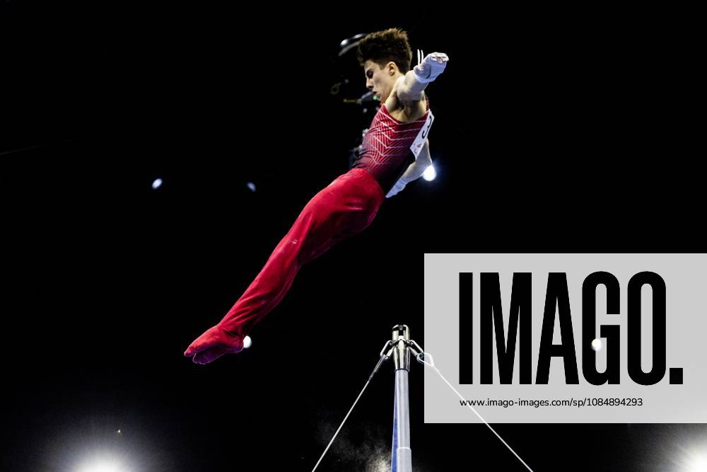 ROTTERDAM - Arsenii Dukhno (WG2) during the All-Around final at the World Gymnastics Championships in Rotterdam Ahoy. IRIS VAN DEN BROEK ANP ANPxSportx IVx 573295607 originalFilename: 573295607