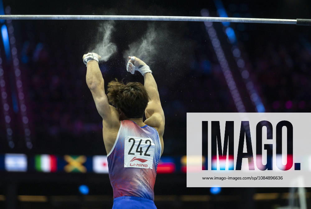 Rotterdam The Netherlands 22nd October 2026 World Championships artistic gymnastics. Mens allround competition Shinnosuke Oka (JPN) falls from the high bar