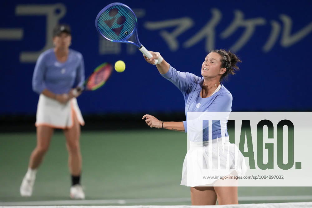 WTA, Tennis Damen Kinoshita Group Japan Open - Day 4 Miriam Skoch of the Czech Republic plays with partner Jesika Maleckova of the Czech Republic during their semi-final doubles match against Hao-Ching Chan of Chinese Taipei and Miyu Kato of Japan at the 2026 Kinoshita Group Japan Open Women s tennis tournament at Utsubo Tennis Center in Osaka, Japan, on October 22, 2026. Osaka Japan