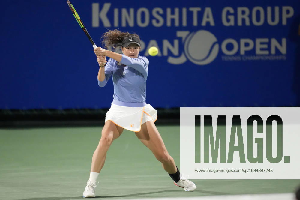 WTA, Tennis Damen Kinoshita Group Japan Open - Day 4 Jesika Maleckova of the Czech Republic plays with partner Miriam Skoch of the Czech Republic during their semi-final doubles match against Hao-Ching Chan of Chinese Taipei and Miyu Kato of Japan at the 2026 Kinoshita Group Japan Open Women s tennis tournament at Utsubo Tennis Center in Osaka, Japan, on October 22, 2026. Osaka Japan