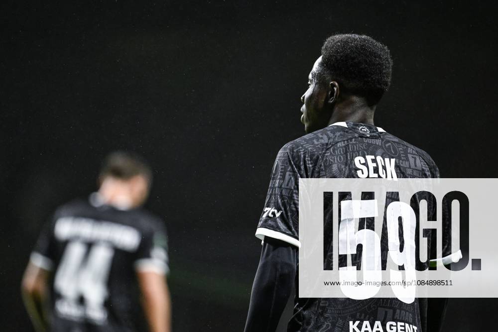 El Hadji Seck of KAA Gent pictured during a soccer game between Portuguese SC Braga and Belgian soccer team KAA Gent, Thursday 22 October 2026 in Braga, Portugal, the second match in the UEFA Conference League league phase. TOM GOYVAERTS TomxGoyvaerts x190700117x