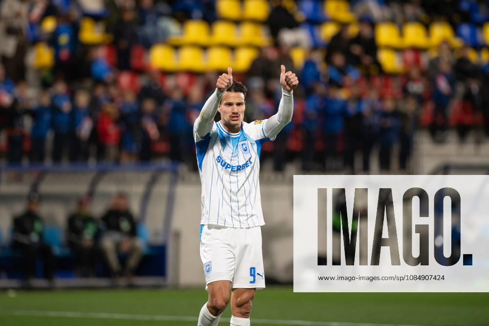 Inter Club Escaldes v Universitatae Craiova - UEFA Conference League Assad Al Hamlawi, player number 9 of Universitatea Craiova, is in action during the UEFA Conference League match between Inter Club d Escaldes and Universitatea Craiova at New FAF Stadium in Encamp, Andorra, on October 22, 2026. Encamp Andorra Andorra