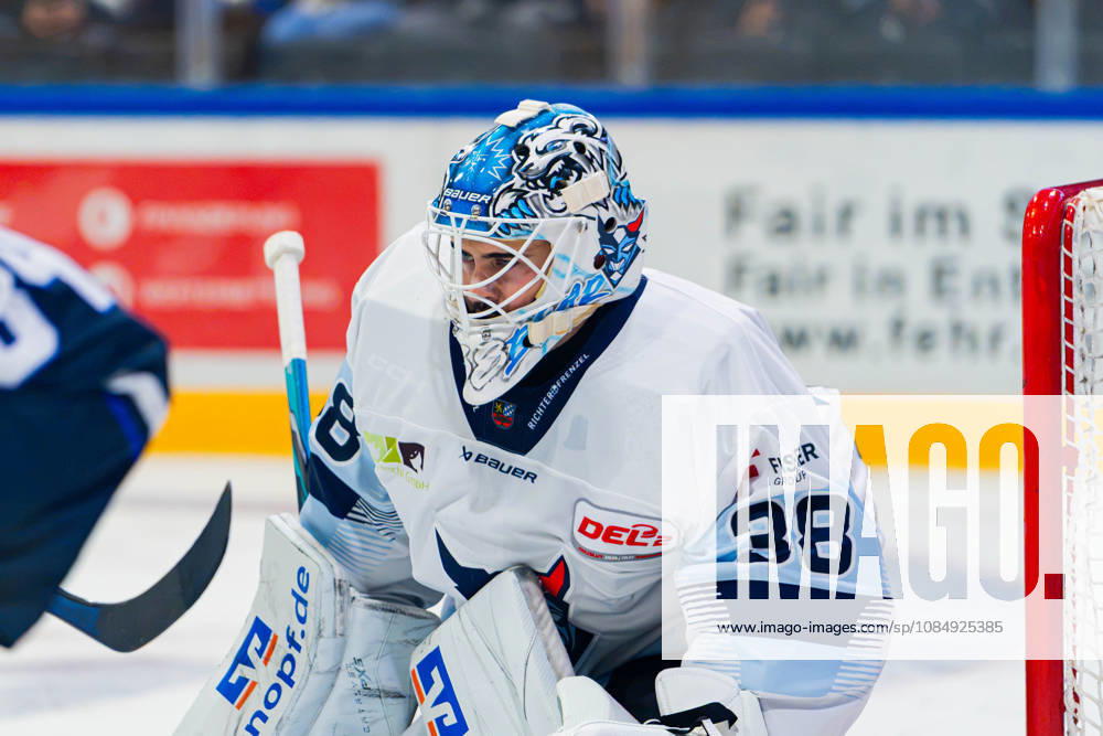 Kassel, Deutschland 22. Oktober 2026: DEL2 - 2026 2027 - Sp. 11 - Kassel Huskies gegen Blue Devils Weiden Im Bild: Torhüter Kristian Hufsky (BDW) Probonio Arena Hessen