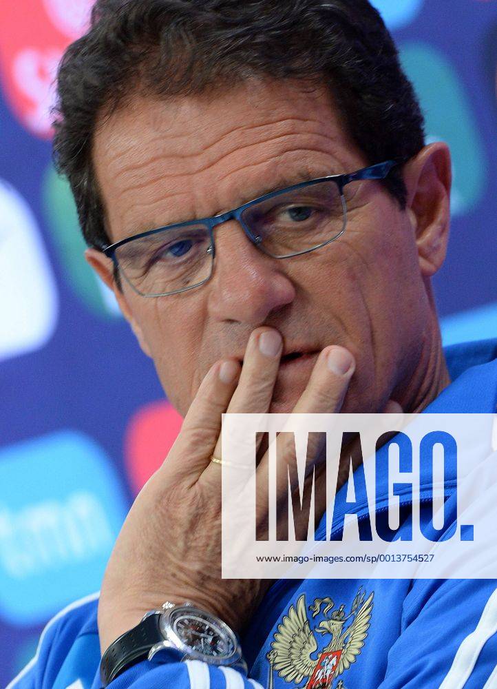 ITAR-TASS: LISBON, PORTUGAL. JUNE 6, 2013. Russia s head coach Fabio Capello looks on during a training session at the Estadio da Luz Stadium ahead of a 2014 FIFA World Cup Group F qualifying match against Portugal. premiumd Highlight RE11DF56