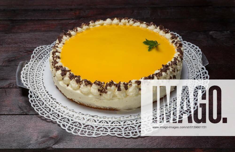 Eggnog cake on mahogany wooden background, 14.10.2020,