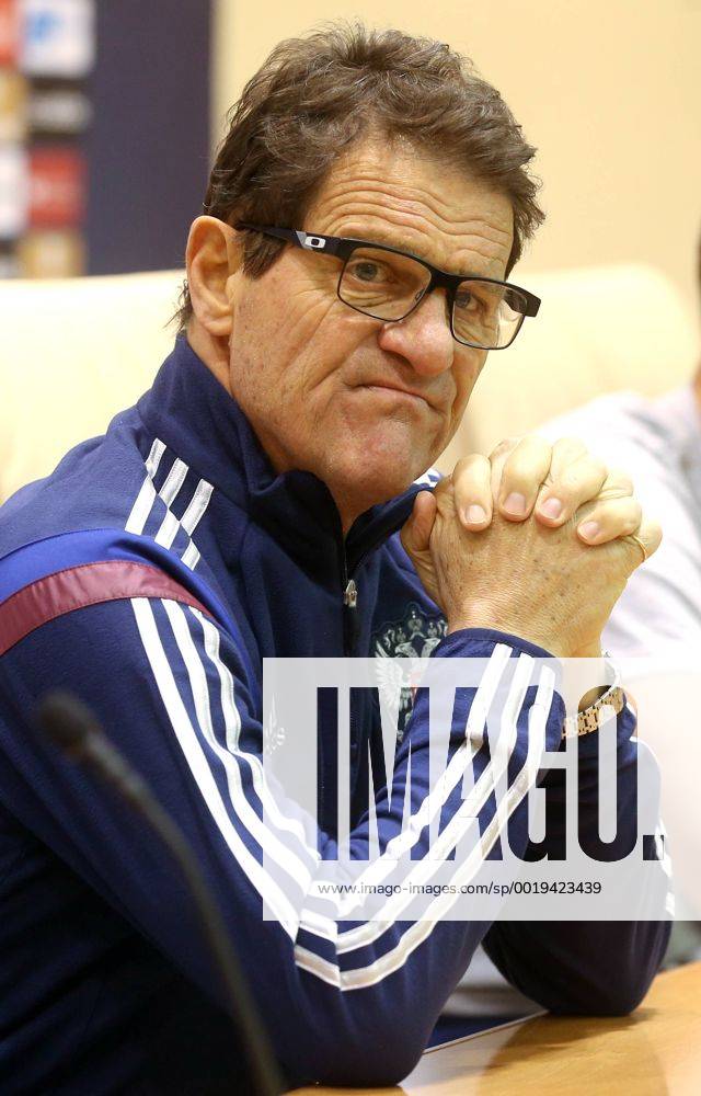 MOSCOW REGION, RUSSIA. MARCH 30, 2015. The head coach of the Russian national football team, Fabio Capello gives a press conference PK Pressekonferenz ahead of an International Friendly LÃ¤nderspiel between the national teams of Russia and Kazakhstan. Artyom Korotayev TASS RE15FEB0